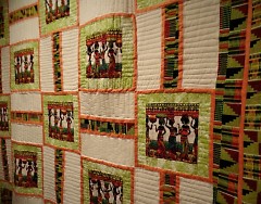 African Motif Quilt by Erica Millbrook, displayed at GRAAMA