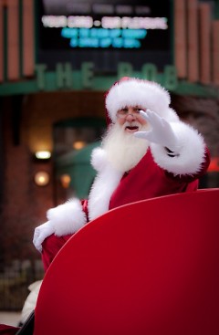 Is it just us, or does even Santa seem to be indicating he'd like a break?