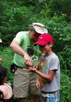 Warren Dunes State Park Explorer Guide Mike Latus leads an activity about insects. 