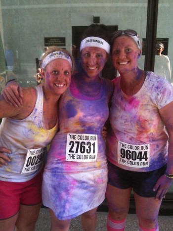 My sisters and me after The Color Run.