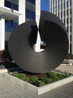 "Split Ring" came to Grand Rapids in 1973 for the landmark exhibition, "Sculpture Off the Pedestal."