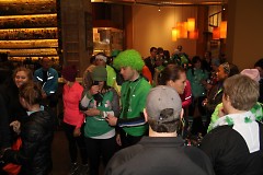 The runners packed Trillium Haven before and after the run.