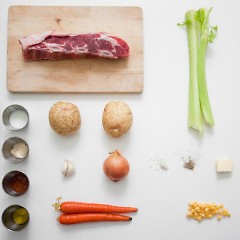 Document your food awareness: Ingredients needed to make Shepherd's Pie, as documented by Valle on his blog French Cuisse