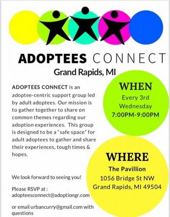 Flyer for 1/16 Adoptees Connect Event