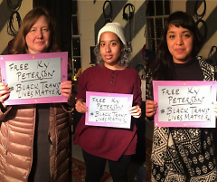 Amy Carpenter, Briana Ureña-Ravelo and Ariana Ortega show support for Ky Peterson