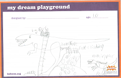 This dinosaur ridden drawing is just one of the playgrounds dreamed upon Design Day.