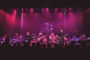 Various artists performing together at Wealthy Theatre on New Year's Eve 2017.
